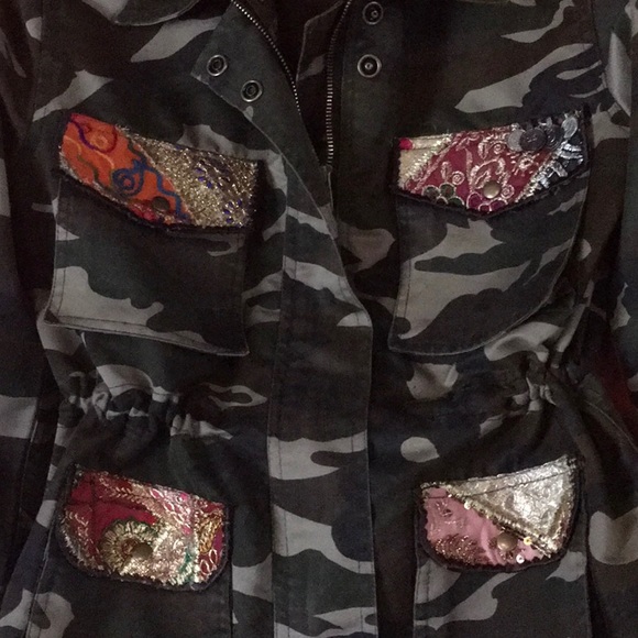 NEW Beautiful Stories Camo Embroidered Jac… - Picture 3 of 8